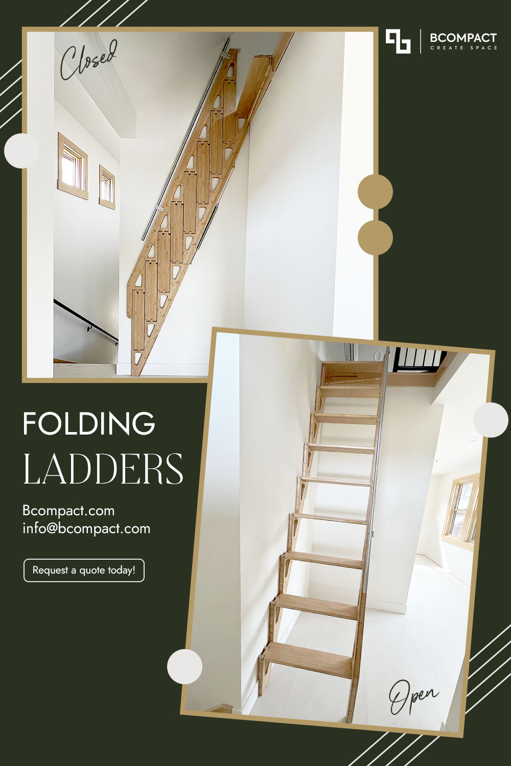 Bcompact ladder open and folded